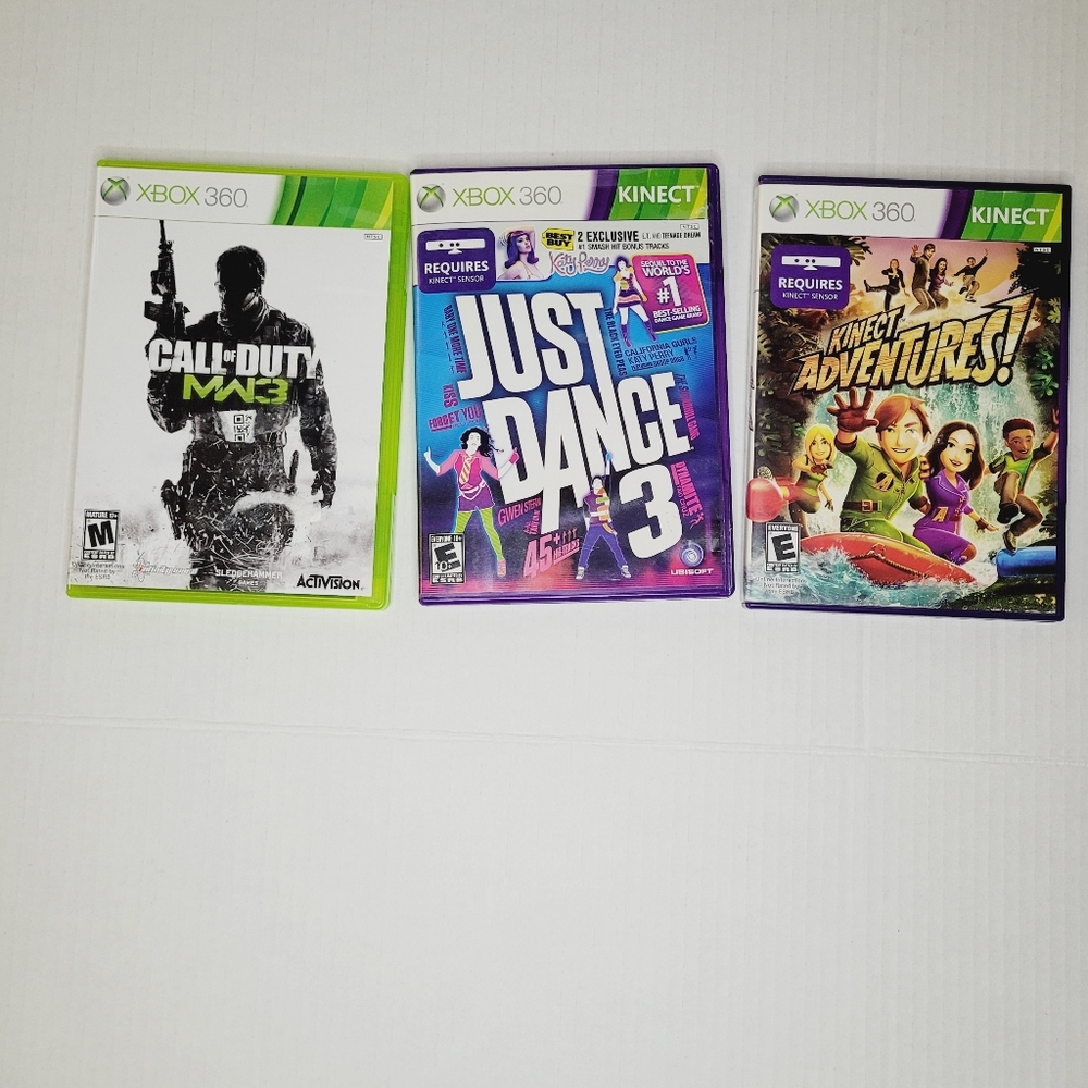 Lot Of 3 Call Of duty Modern Warfare 3 / Just Dance 3 Kinect/ Kinect Adventures